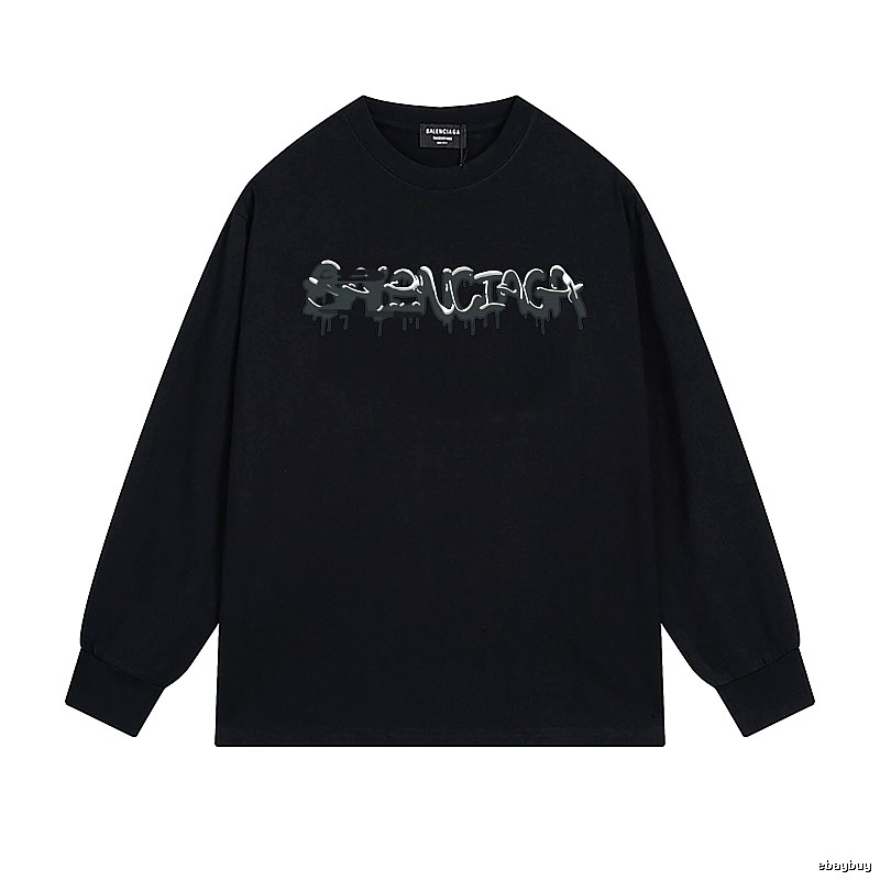 Balenciaga graffiti-style black long-sleeve