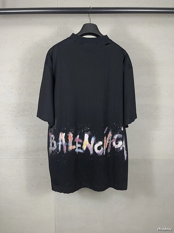 Balenciaga graffiti-style black T-shirt
