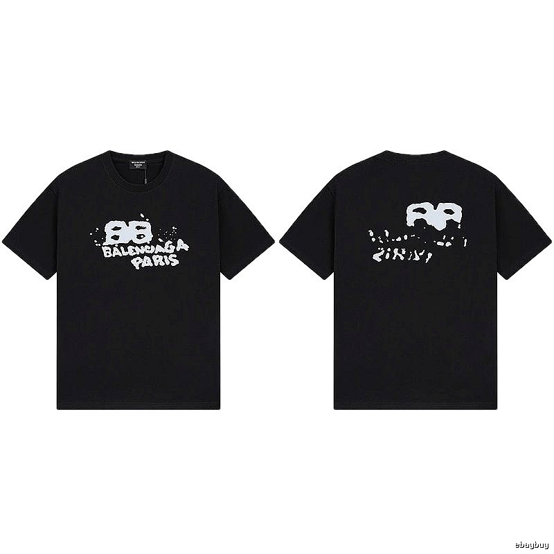 Balenciaga graffiti-style black T-shirt