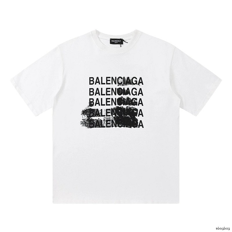 Balenciaga Graffiti Trendy Style White Short-sleeve T-shirt