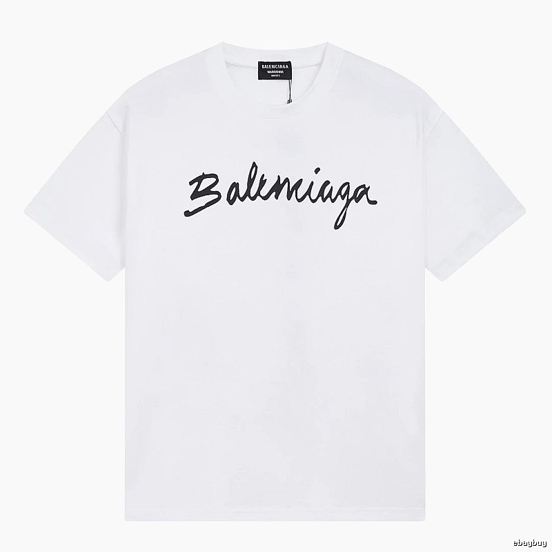 Balenciaga Handwritten Signature Casual White T-shirt