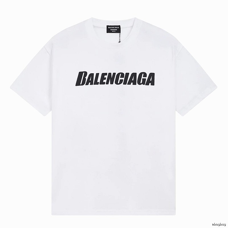 Balenciaga Letter Print Trendy White T-Shirt