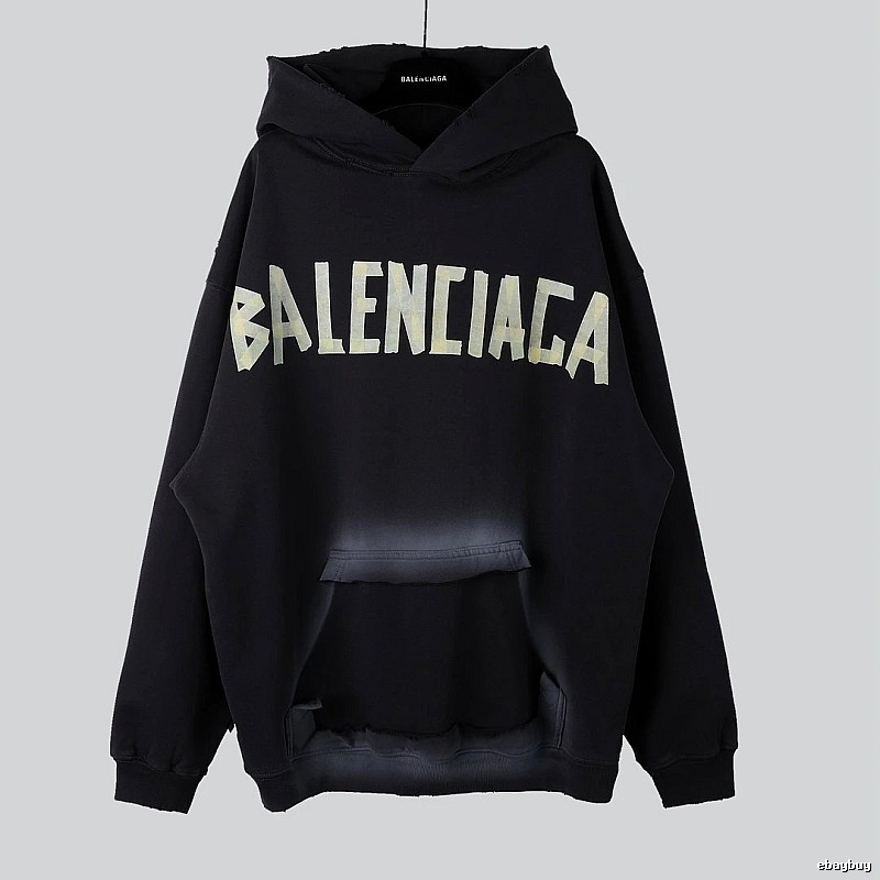 Balenciaga letter-style black sweatshirt