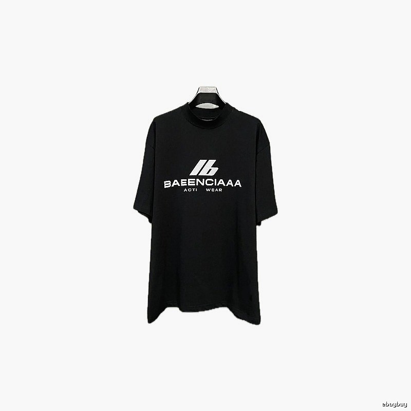 Balenciaga letter-style black T-shirt