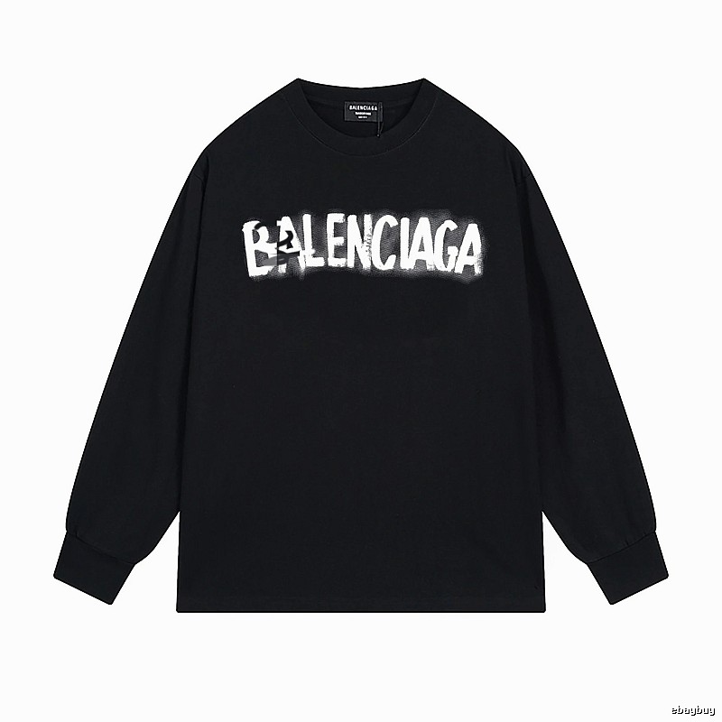Balenciaga letter style black T-shirt