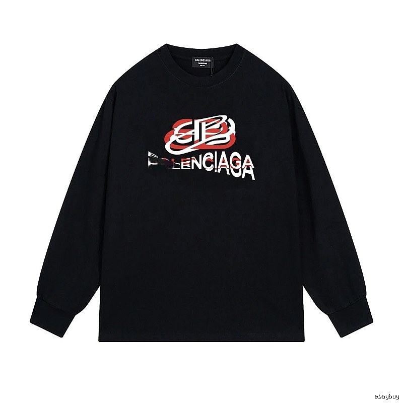 Balenciaga letter-style black T-shirt