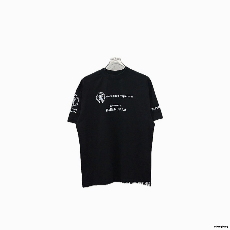Balenciaga letter-style black T-shirt