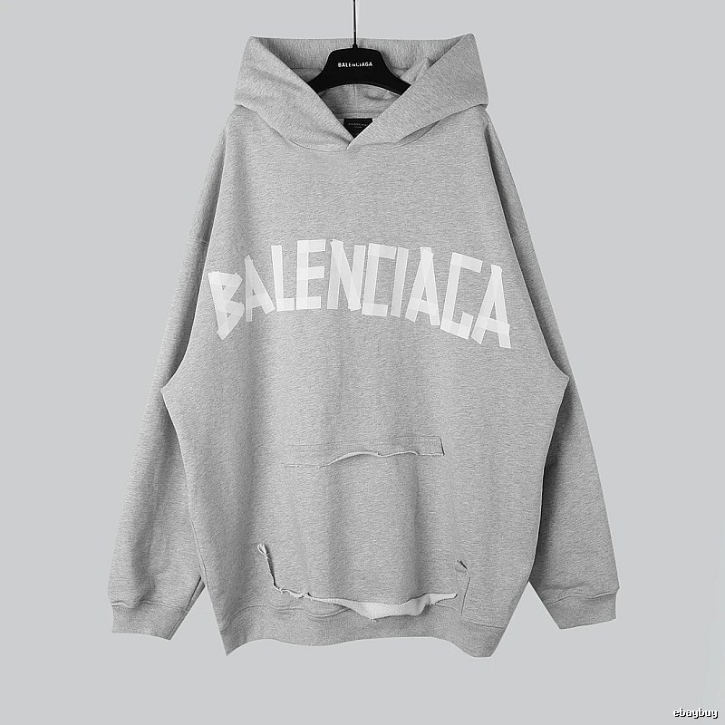 Balenciaga letter-style grey sweatshirt