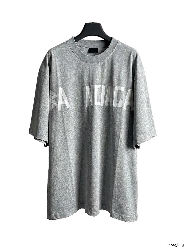 Balenciaga letter-style grey T-shirt