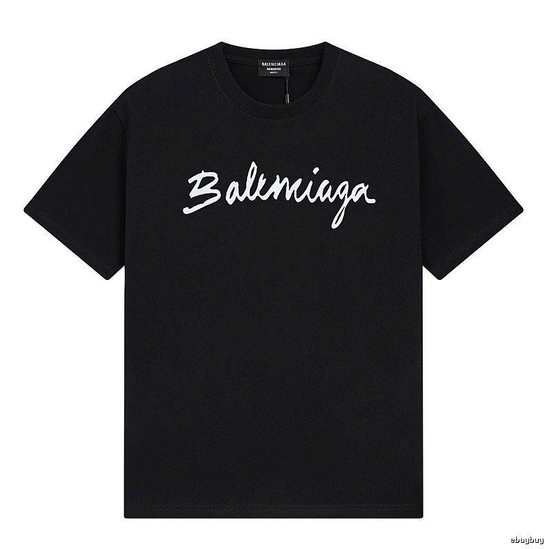Balenciaga minimalist style black T-shirt