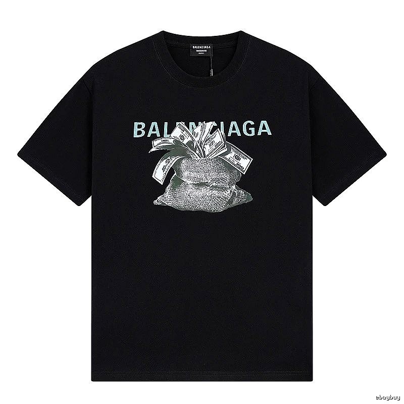Balenciaga Money Bag Style Black T-shirt