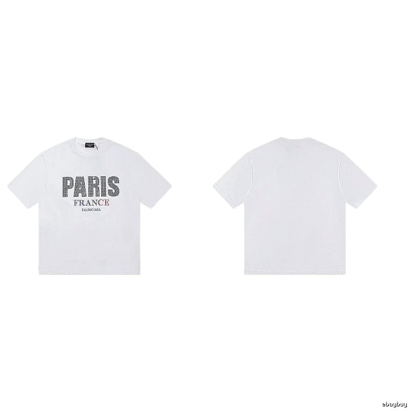 Balenciaga Paris Collection Minimalist Style White T-Shirt