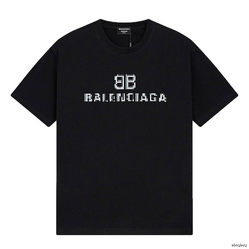 Balenciaga pixel-style black T-shirt