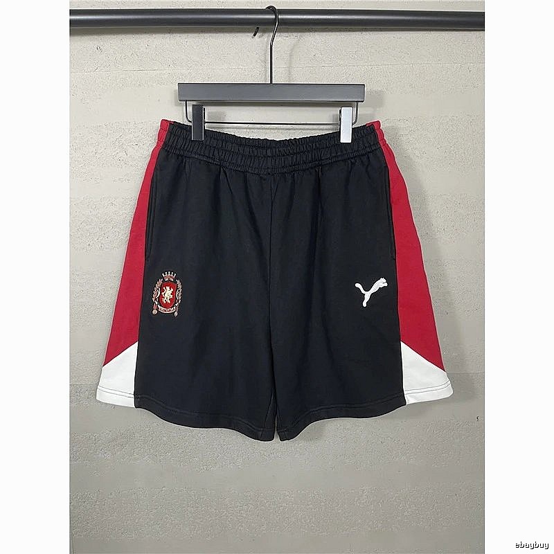 Balenciaga Retro Black and Red Shorts