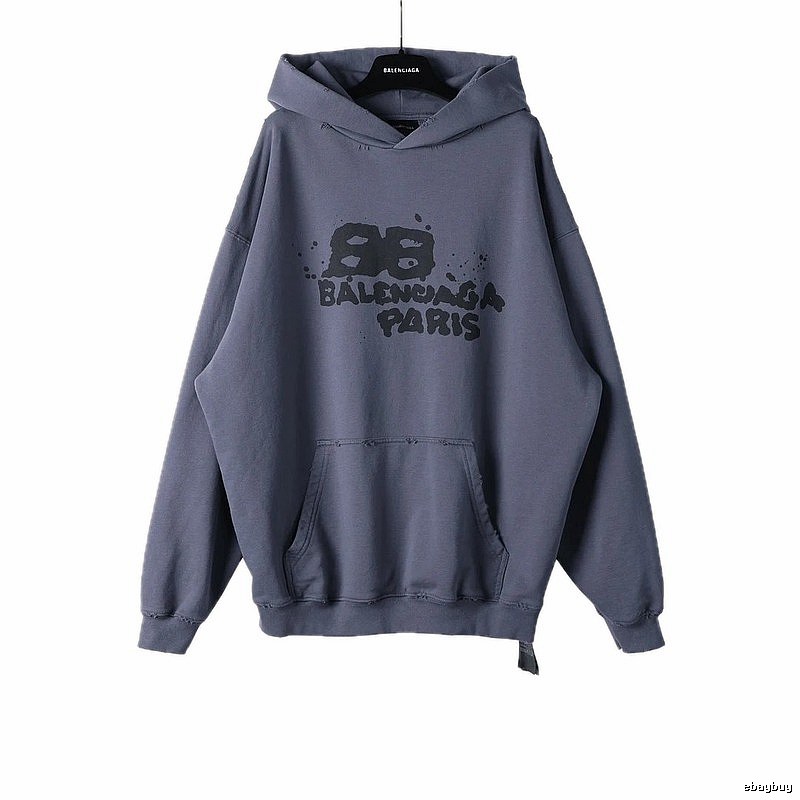 Balenciaga retro-style grey hoodie