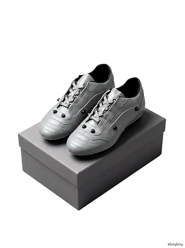 Balenciaga retro-style silver-gray shoes