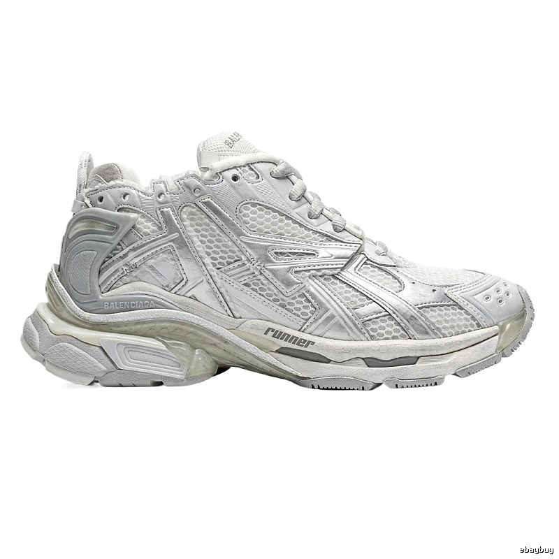 Balenciaga Retro Style White and Grey Sneakers
