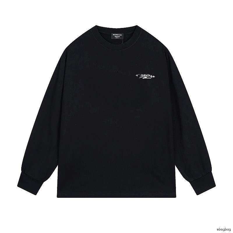 Balenciaga simple style black long-sleeved shirt