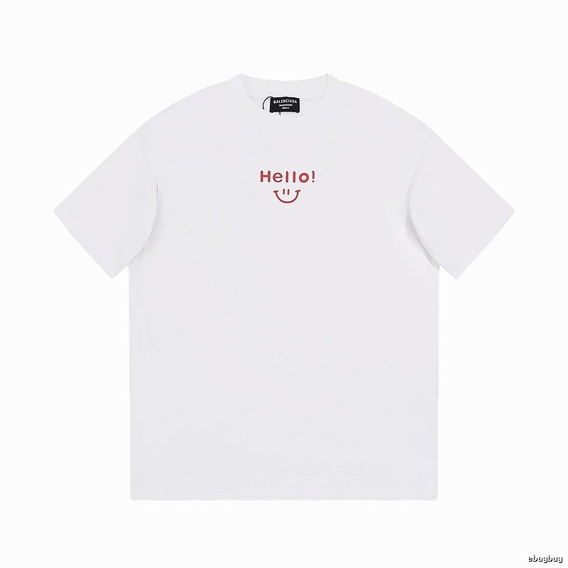 Balenciaga Smile Collection Minimalist Style White T-shirt