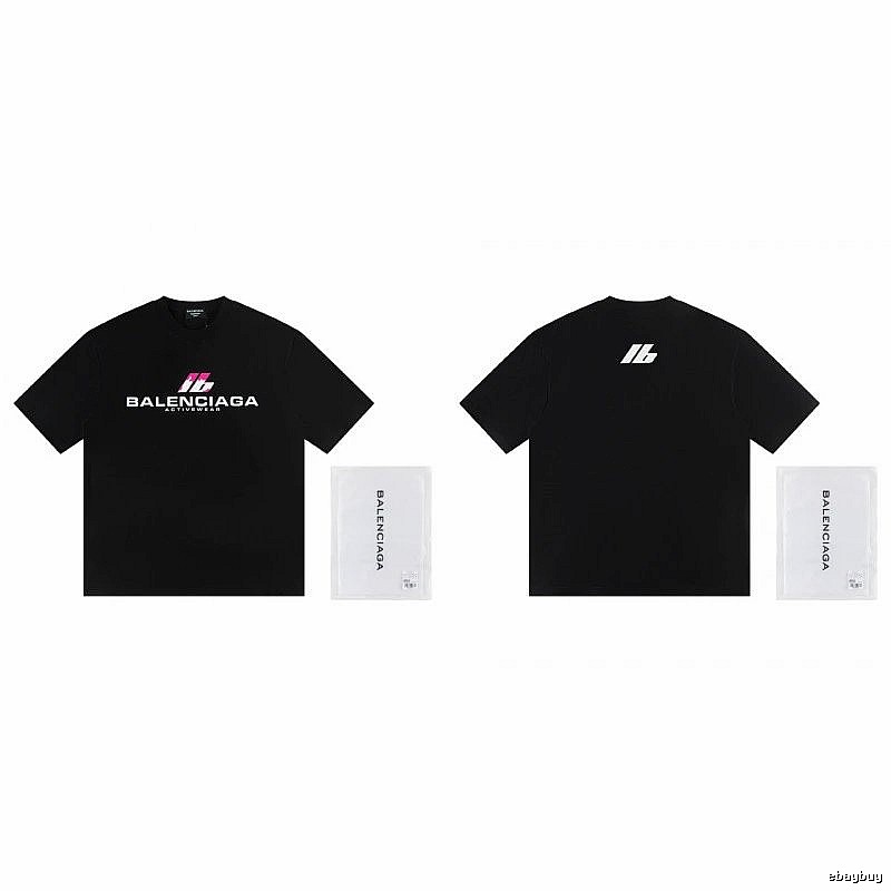 Balenciaga Sport Collection Edgy Cool Style Black Short-sleeve T-shirt