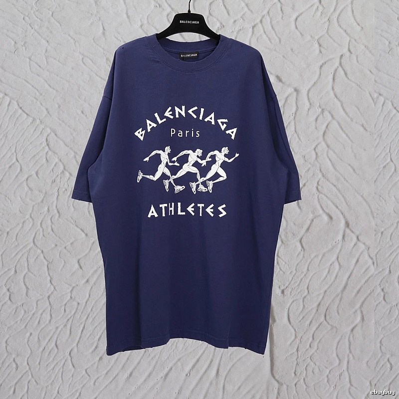 Balenciaga sporty navy blue T-shirt