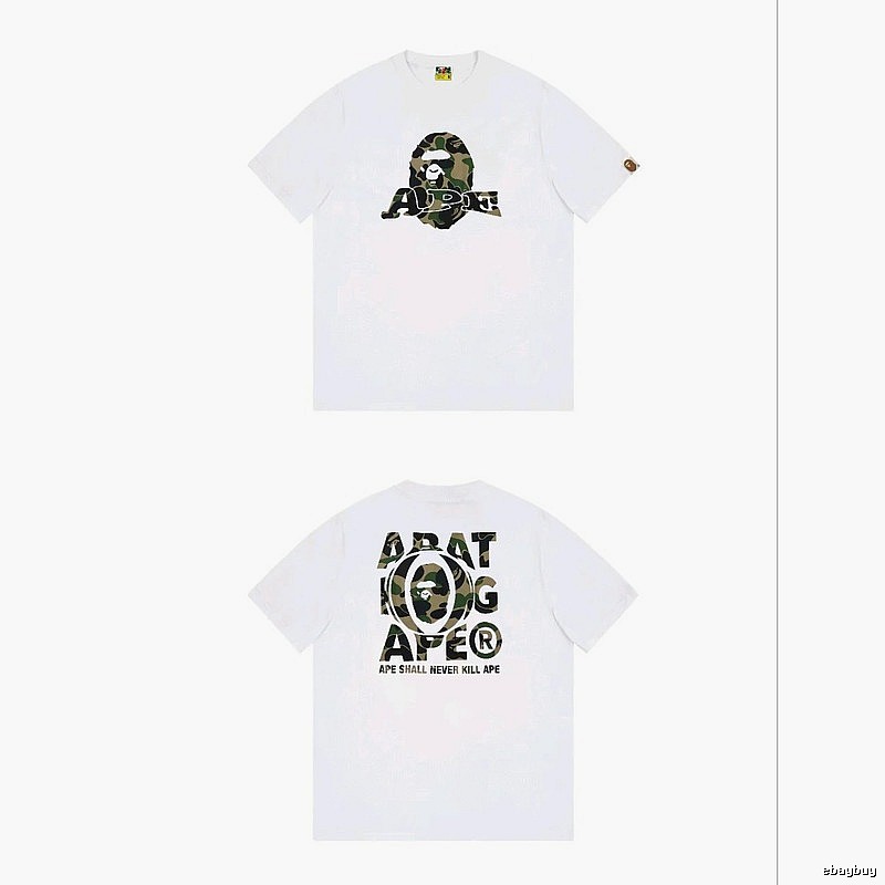 Bape Ape Head Camouflage Style White T-shirt