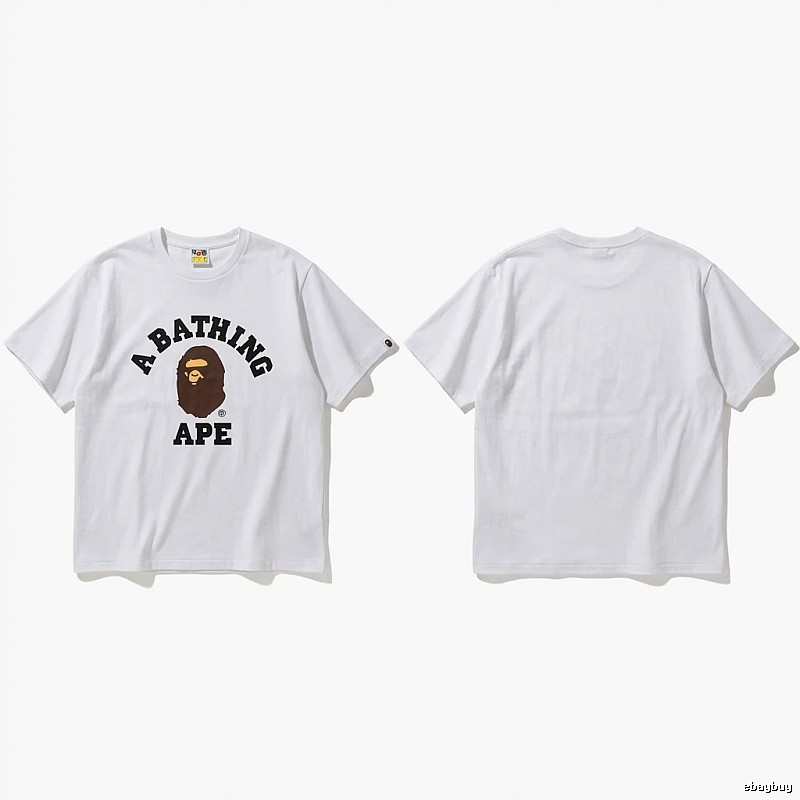 Bape ape head minimalist style white T-shirt