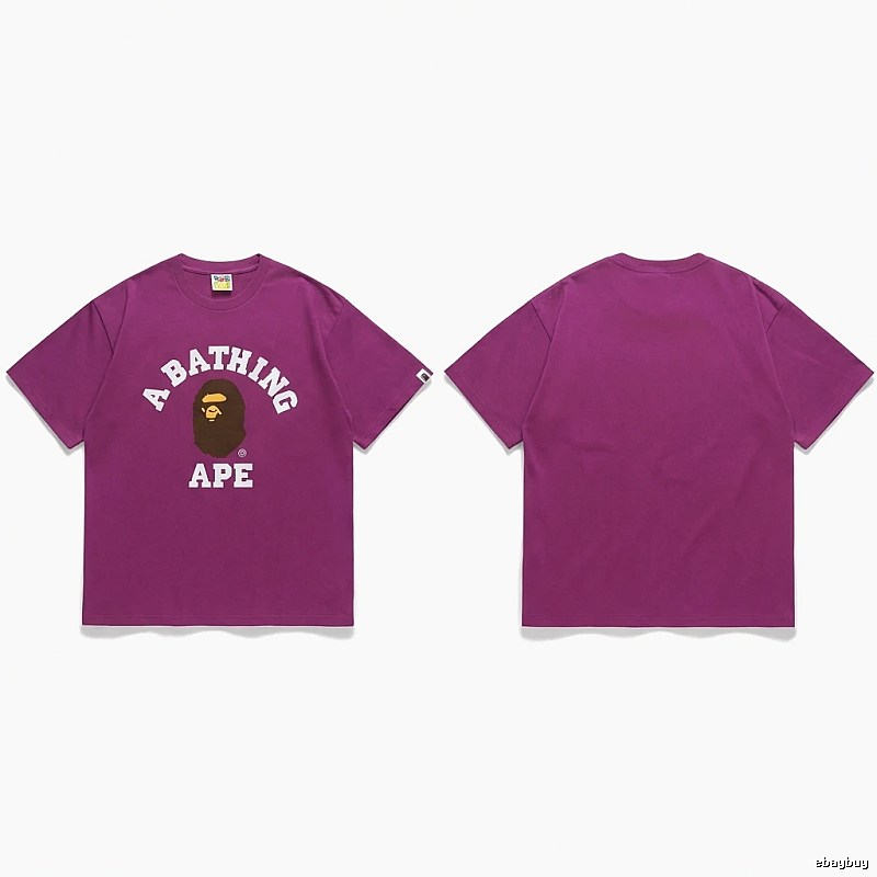 Bape Ape Head Purple Trendy T-shirt