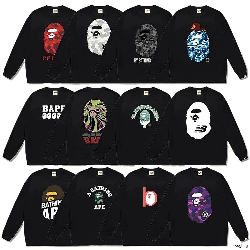 Bape Ape Head Trendy and Cool Black Sweatshirt