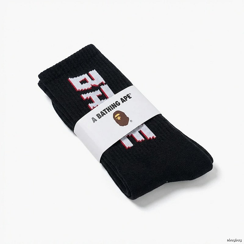 Bape Ape Head Trendy and Cool Style Black Socks