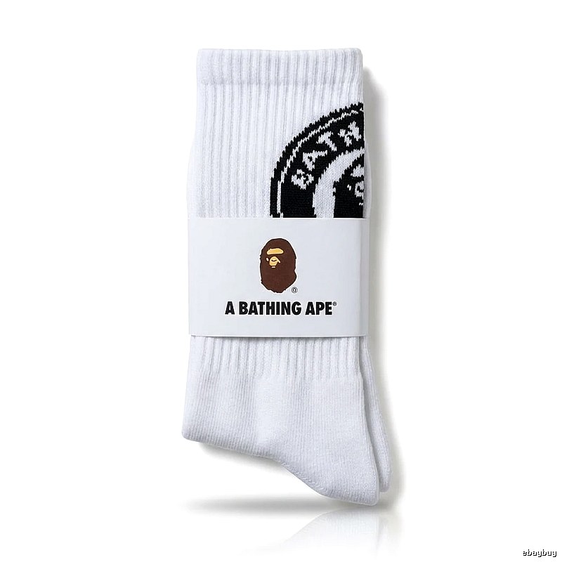 Bape Ape Head Trendy Socks (White)
