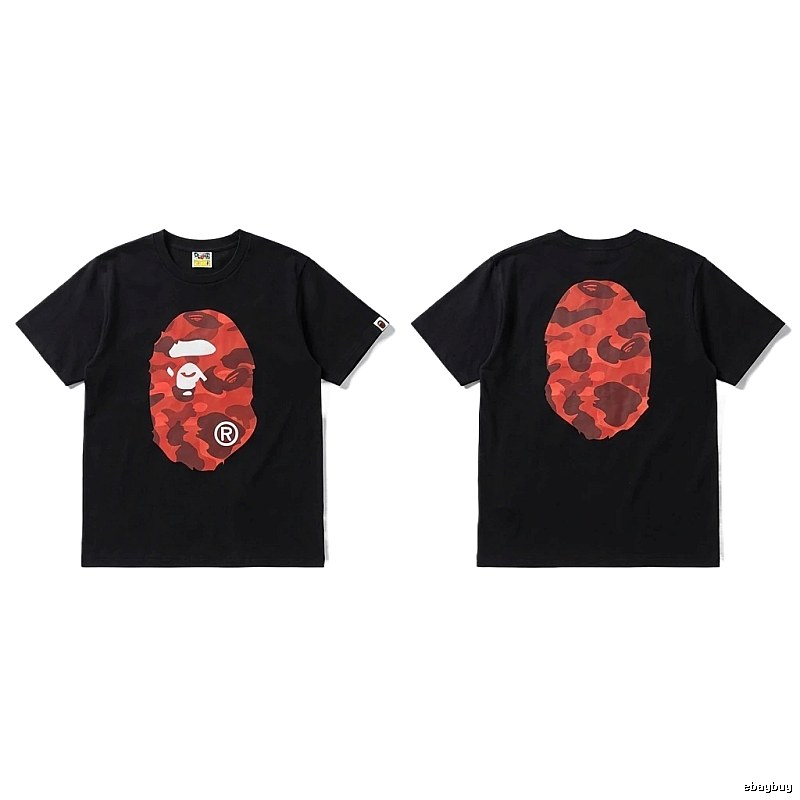 Bape camouflage style black T-shirt