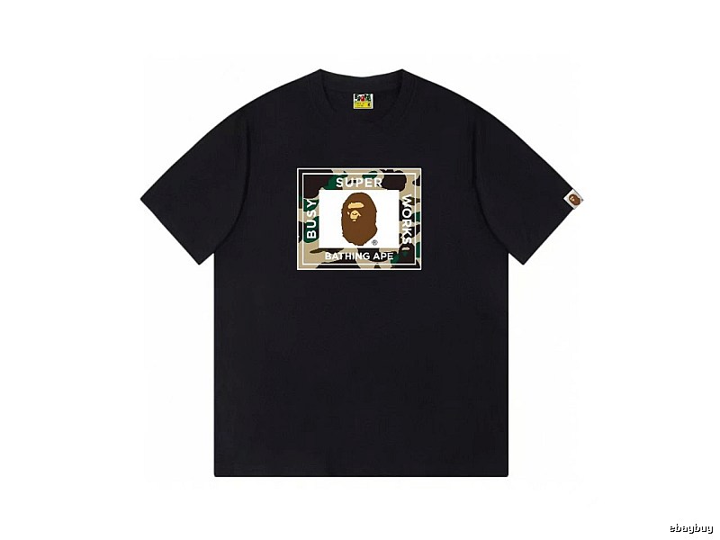 Bape camouflage style black T-shirt