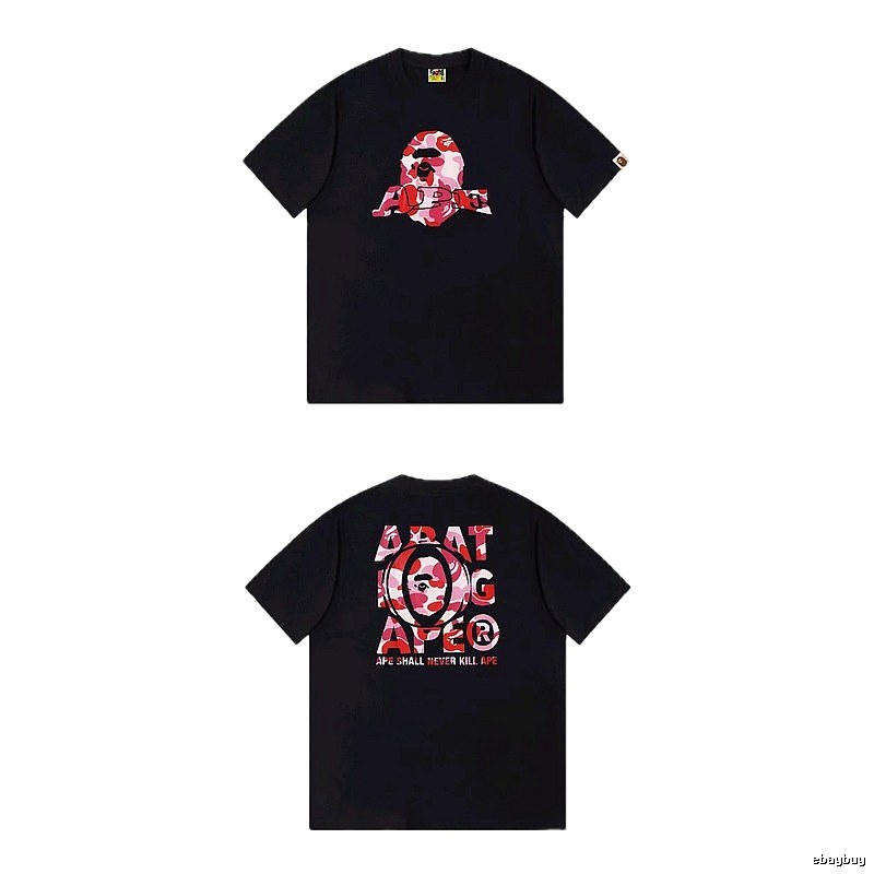 Bape camouflage-style black T-shirt