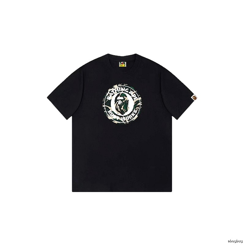 Bape camouflage style black T-shirt