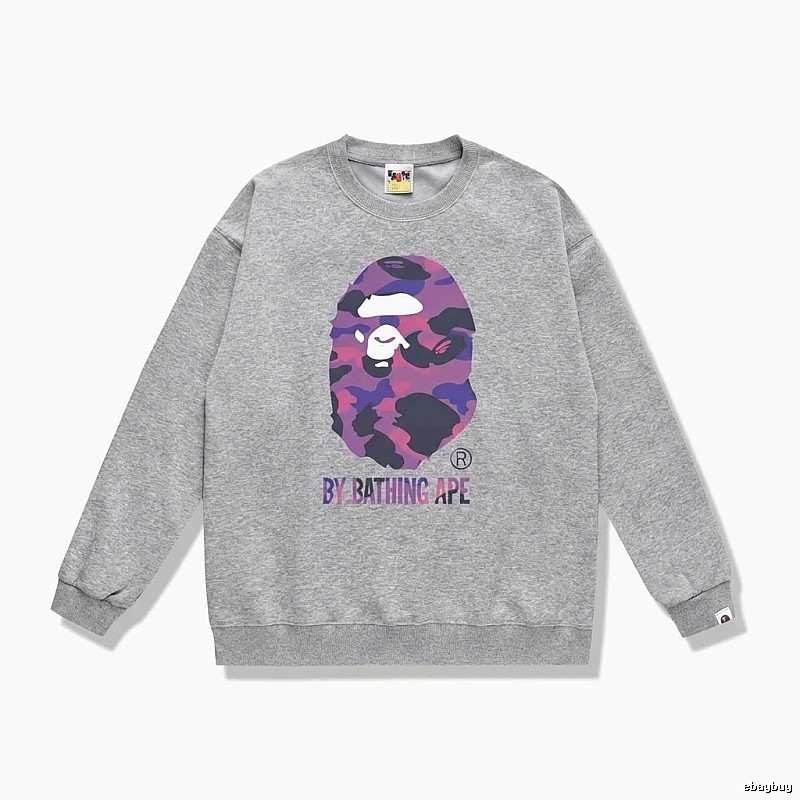 Bape camouflage-style grey sweatshirt