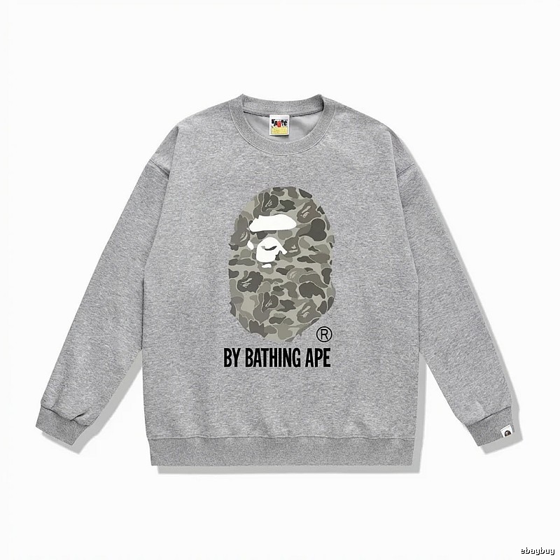 Bape camouflage-style grey sweatshirt