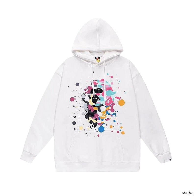 Bape camouflage style white hoodie