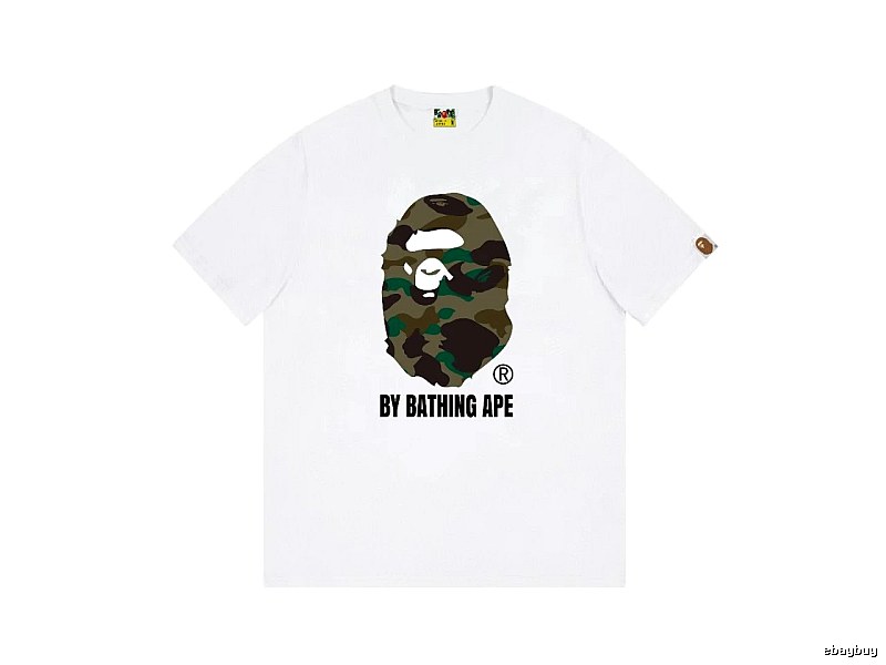 Bape camouflage-style white T-shirt