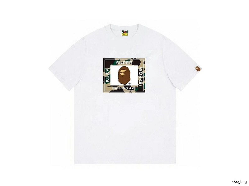 Bape camouflage-style white T-shirt