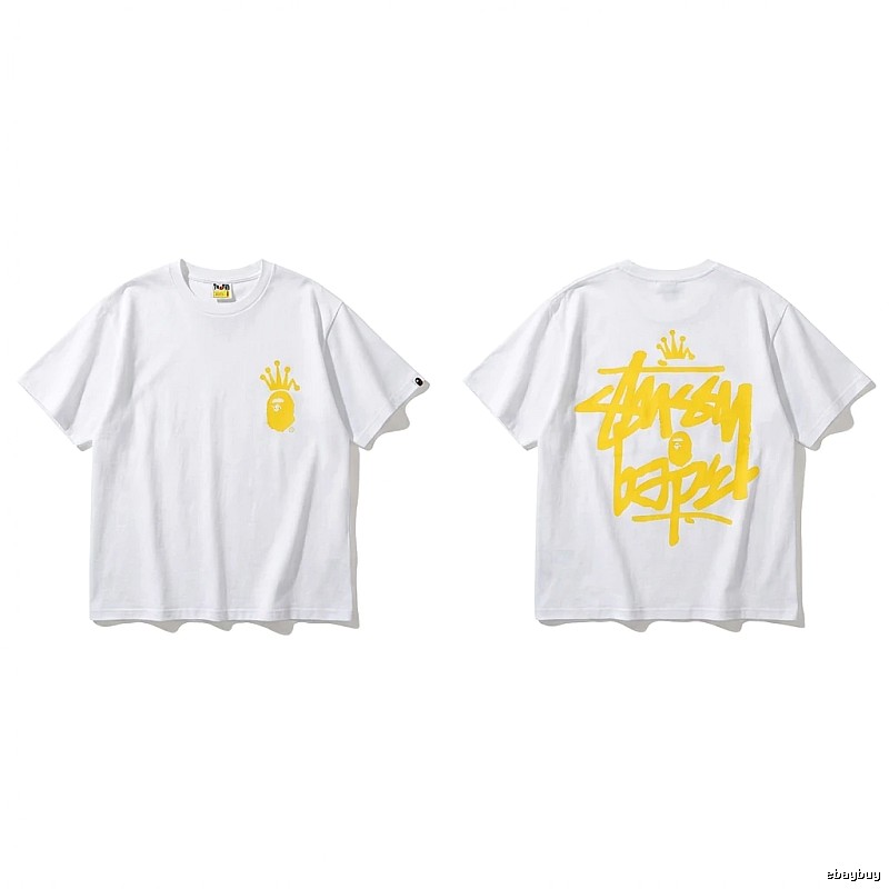 Bape Crown Series Graffiti Style White T-shirt