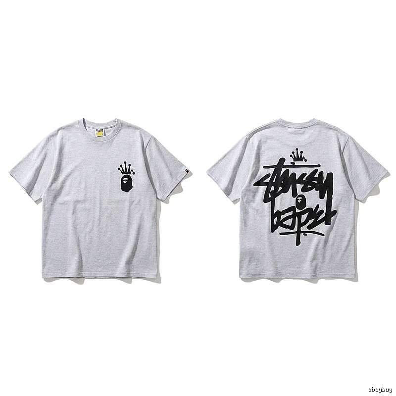 Bape Crown Trendy and Cool Style White T-shirt