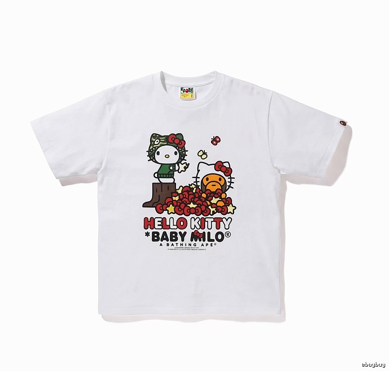 Bape Hello Kitty Co-branded White T-shirt
