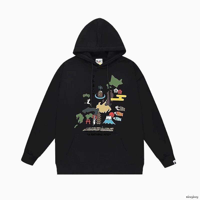 Bape Japanese-style black hoodie
