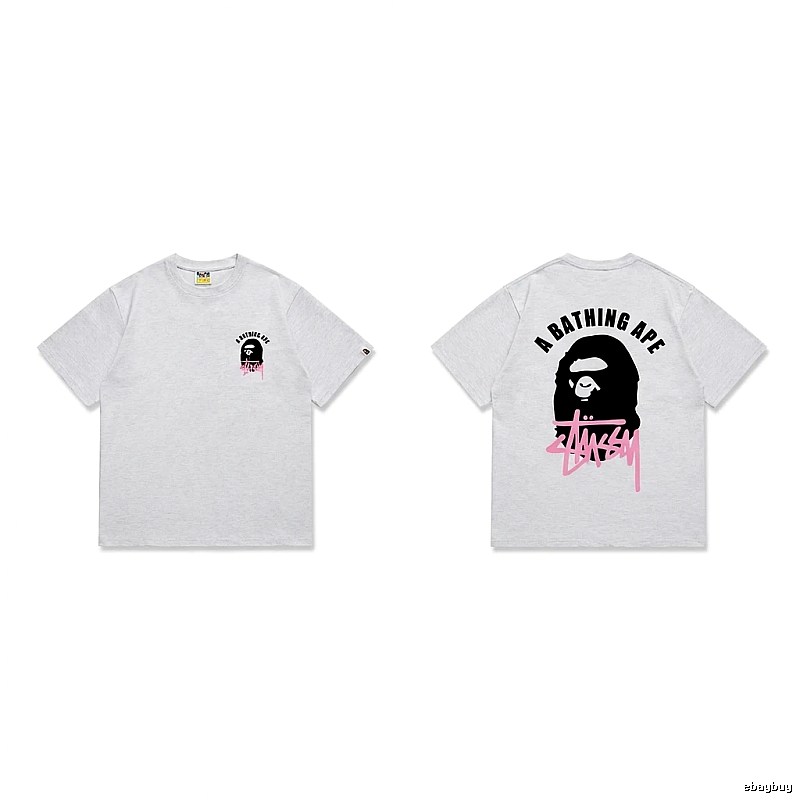 Bape Pink Trendy and Cool Short-sleeve Shirt