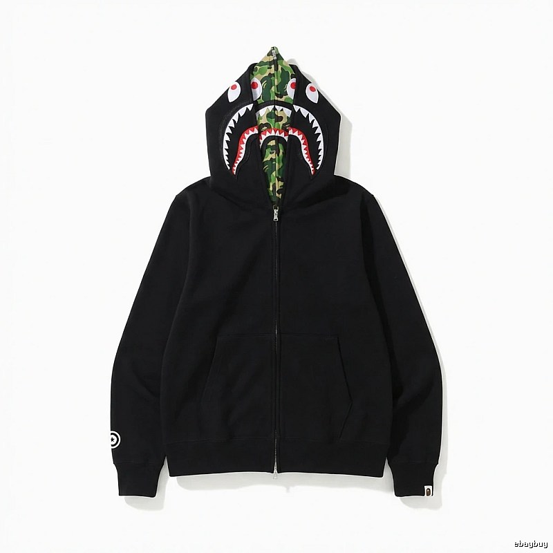 Bape Shark Camouflage Style Black Sweatshirt