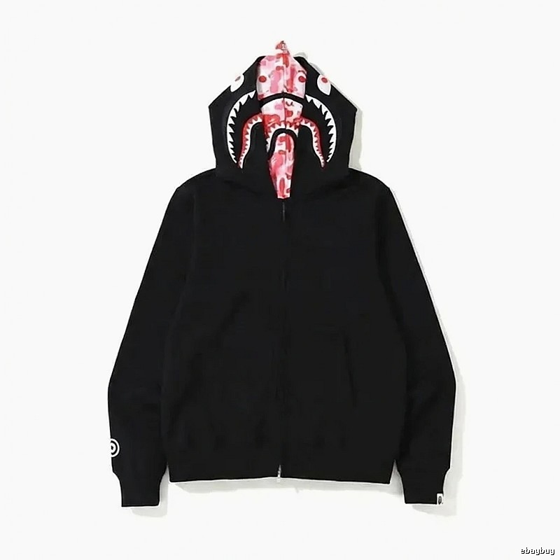 Bape Shark Series Black Streetwear Hoodie