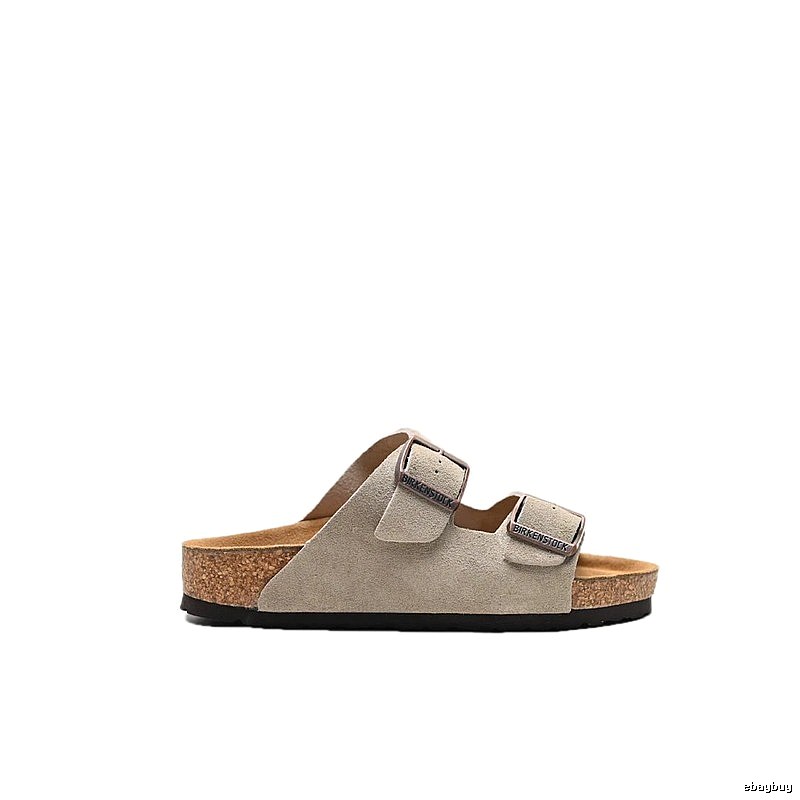 BIRKENSTOCK Double-Buckle Casual Sand-colored Slide Slippers