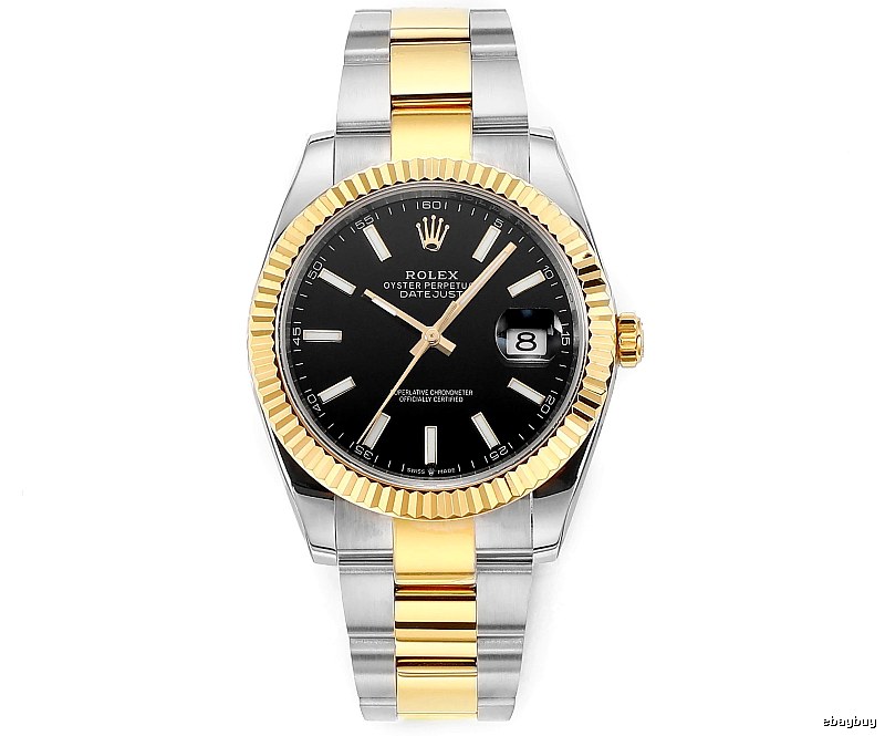 Black And Gold Two-Tone Datejust Watch - Rolex Office