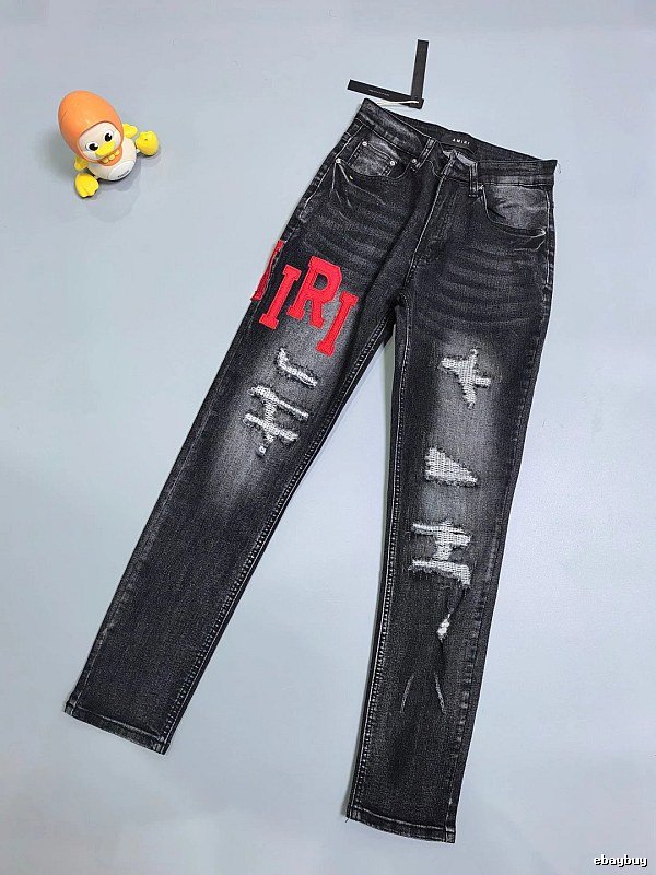 Black Distressed Cross Jeans - Chrome Hearts Travel